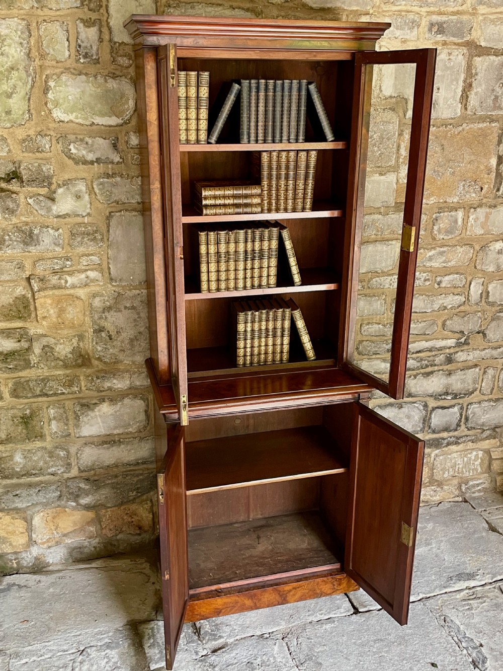 Small/medium library bookcase in burr walnut View XXX