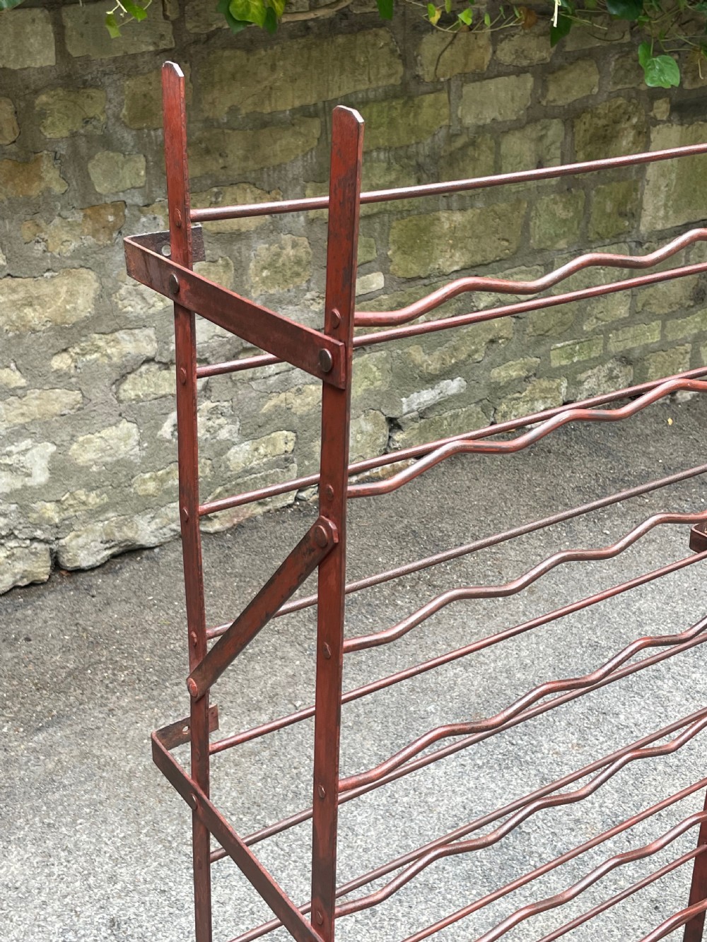 Superb Edwardian wine rack View VIII