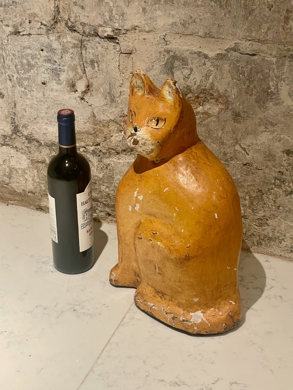 Large Painted Cat Figure View II