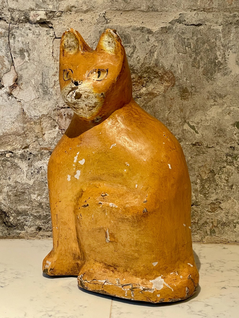 Large Painted Cat Figure View III