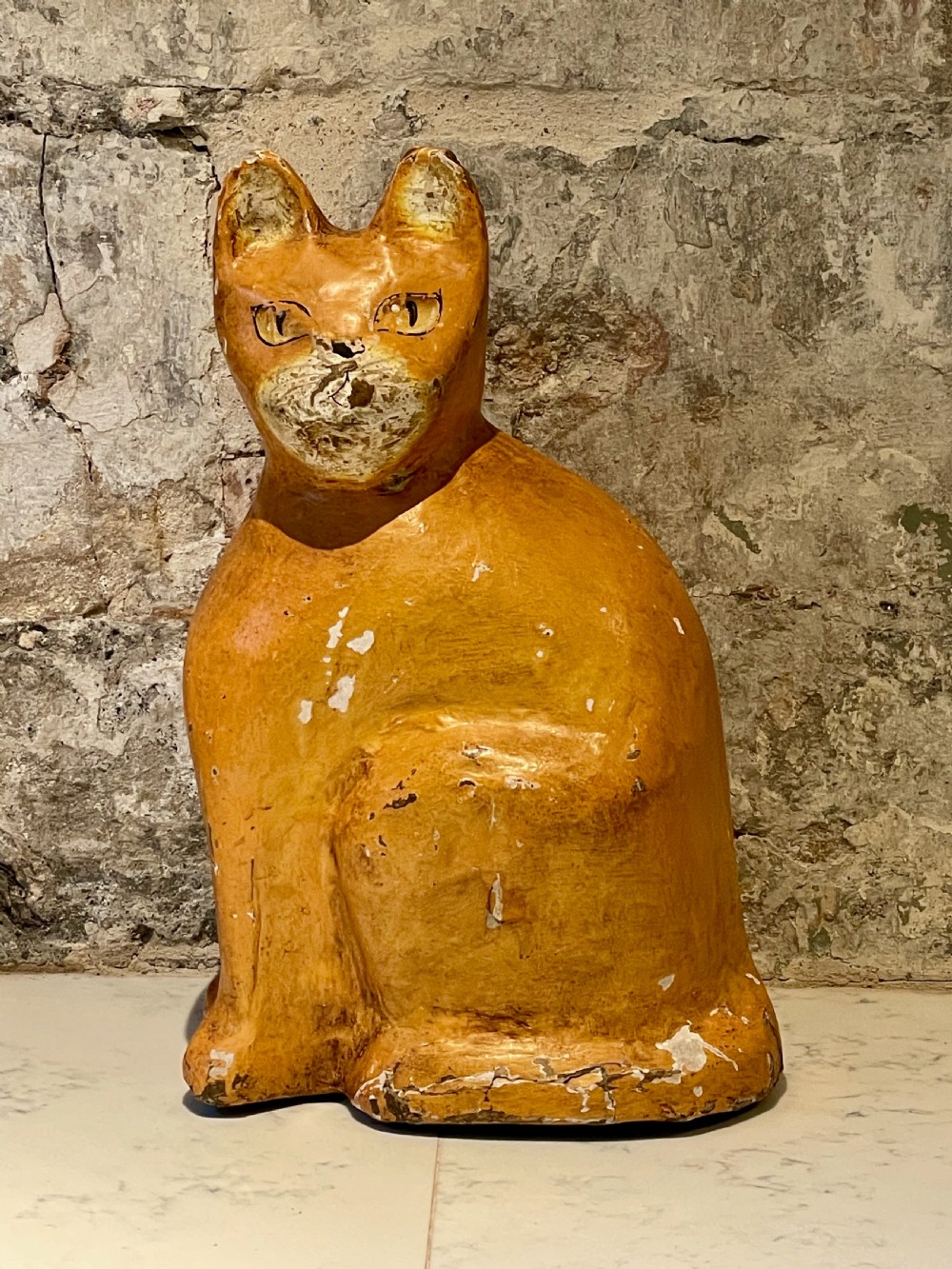 Large Painted Cat Figure View IV
