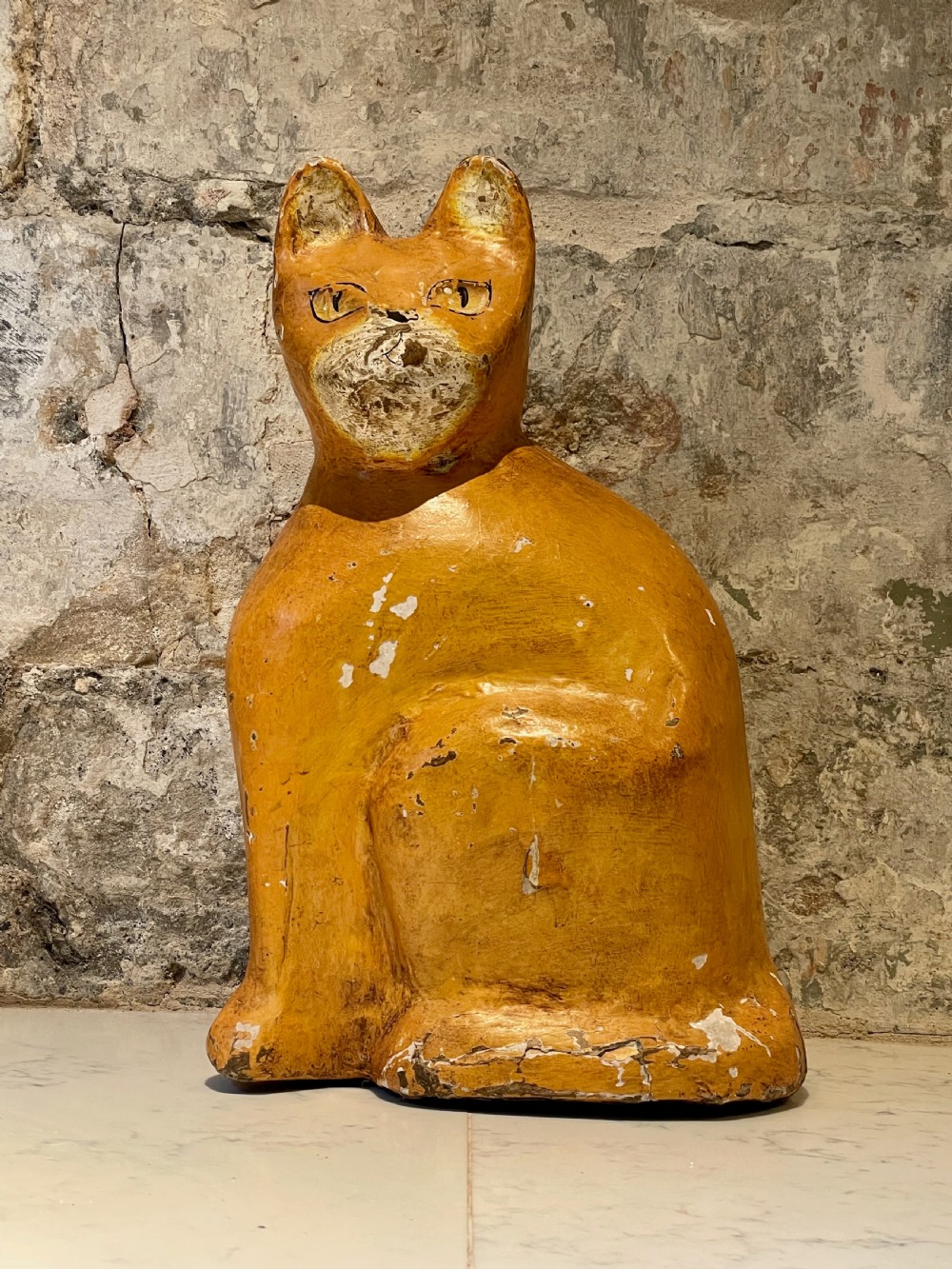 Large Painted Cat Figure View V