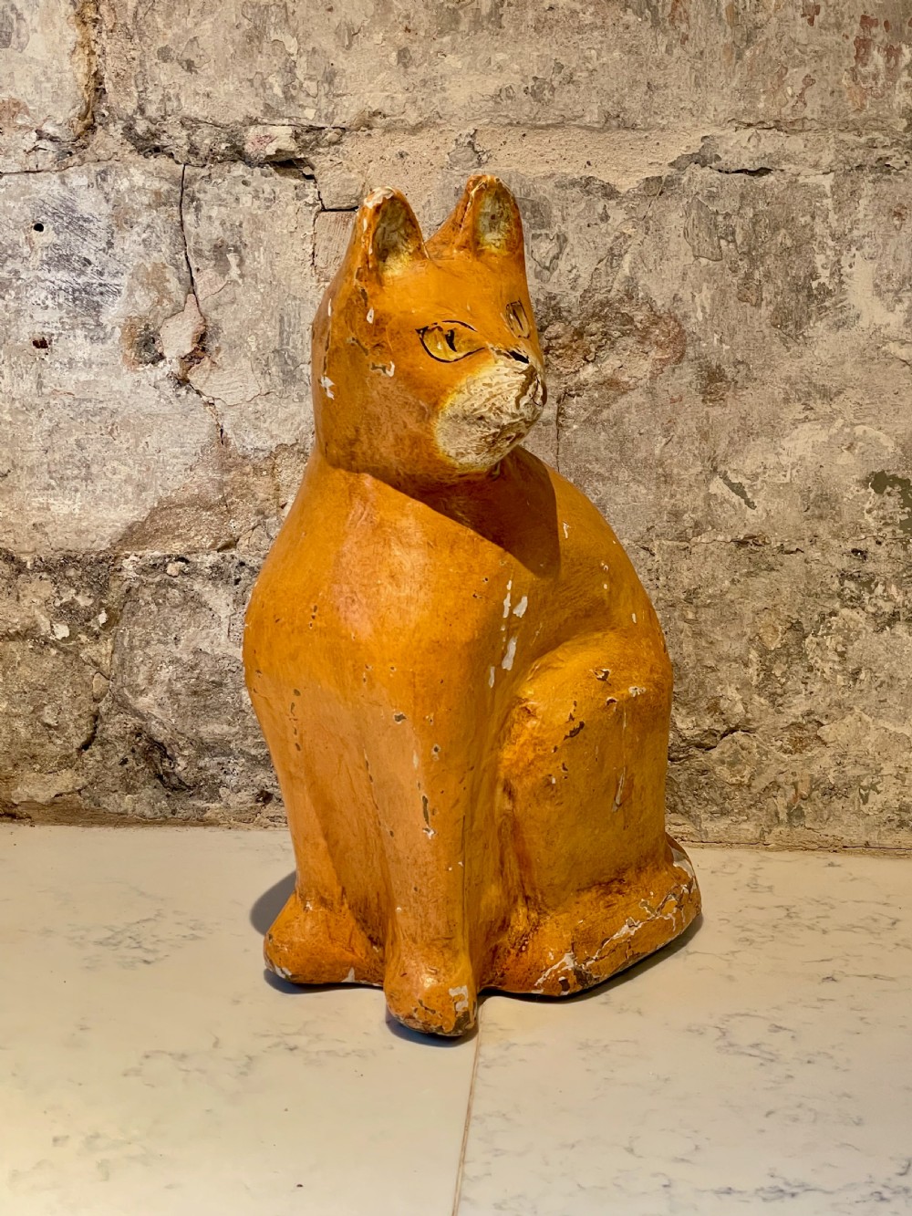 Large Painted Cat Figure View VI