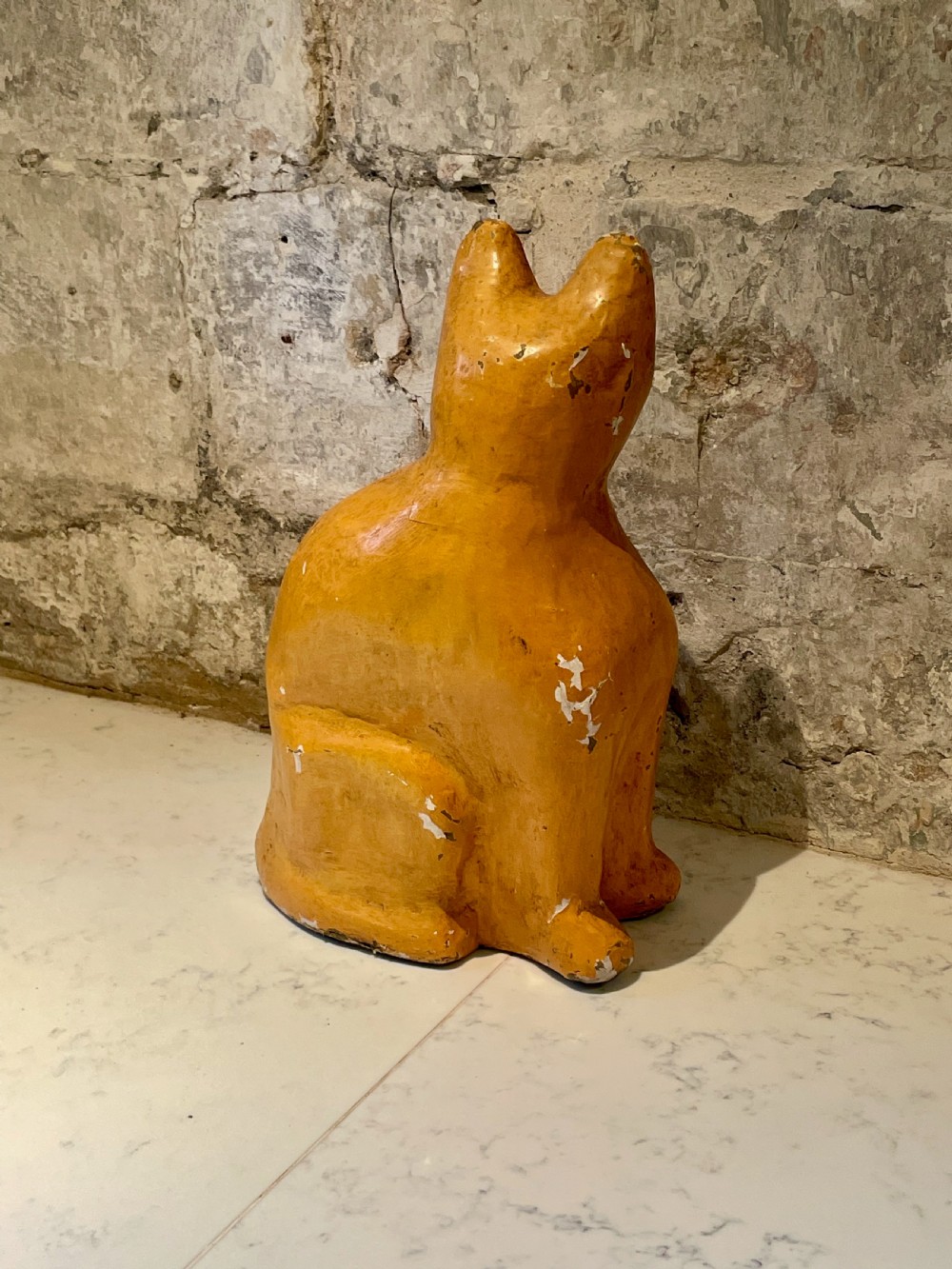 Large Painted Cat Figure View VIII