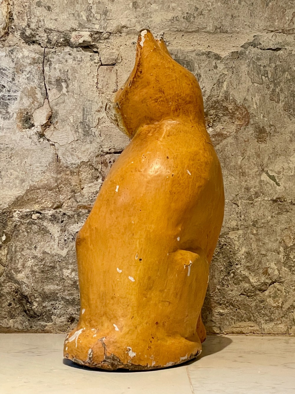 Large Painted Cat Figure View IX