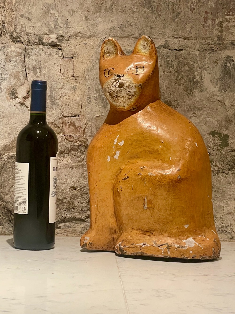 Large Painted Cat Figure View XIII