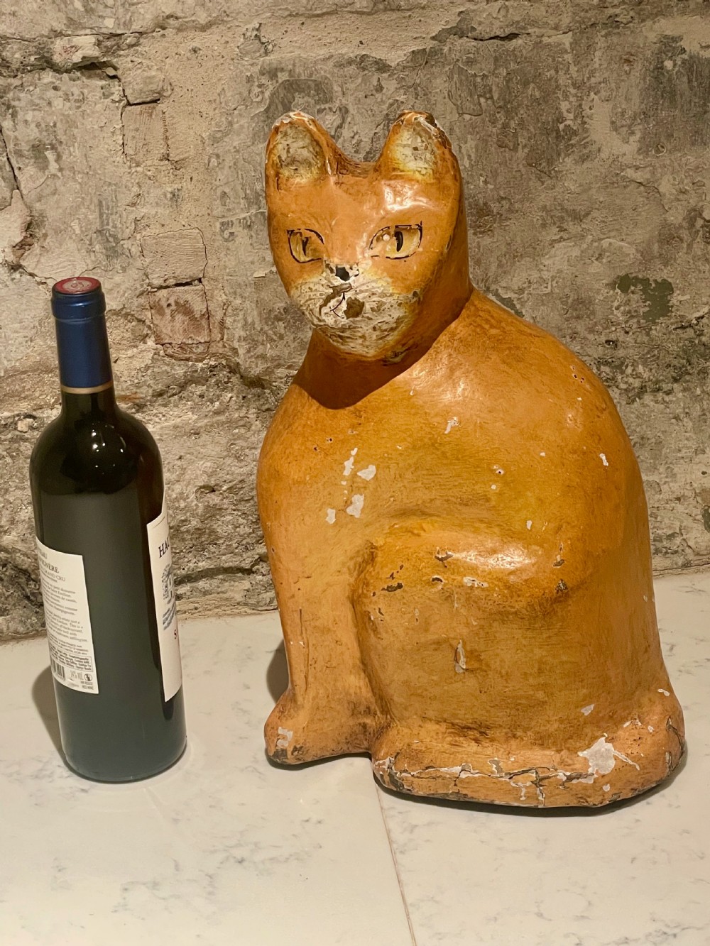 Large Painted Cat Figure View XIV