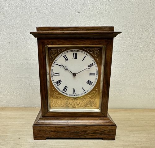 Rosewood French mantle clock