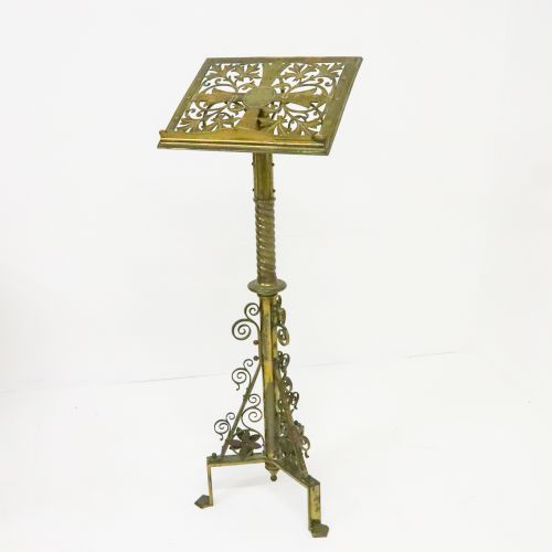 english 1883 gilt brass ecclesiastical lectern - CATEGORY: ANTIQUE MISCELLANEOUS - DATED 1880