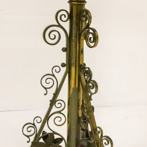ENGLISH 1883 GILT BRASS ECCLESIASTICAL LECTERN - ADDITIONAL PHOTO 4