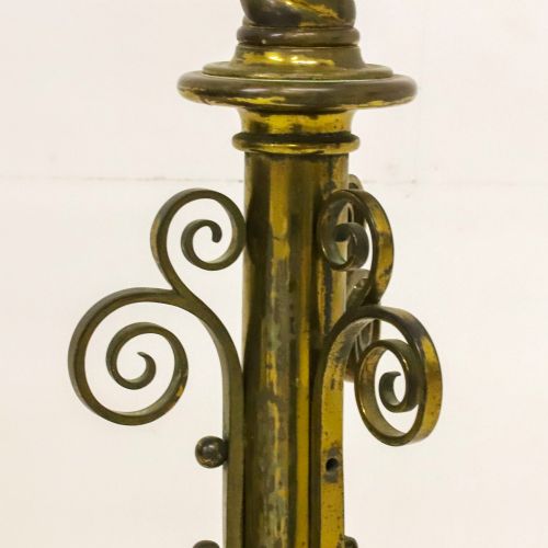 ENGLISH 1883 GILT BRASS ECCLESIASTICAL LECTERN - ADDITIONAL PHOTO 6