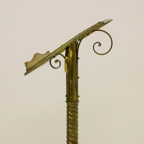 ENGLISH 1883 GILT BRASS ECCLESIASTICAL LECTERN - ADDITIONAL PHOTO 7