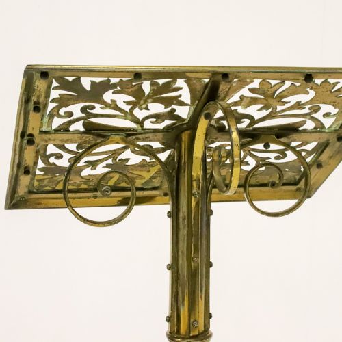ENGLISH 1883 GILT BRASS ECCLESIASTICAL LECTERN - ADDITIONAL PHOTO 9