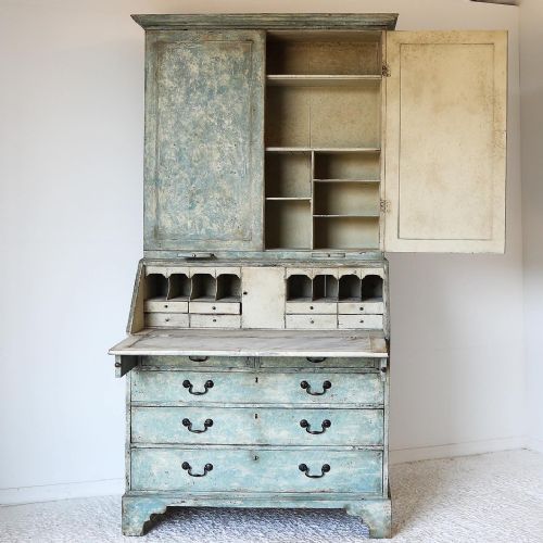 english georgian bureau bookcase circa 1820 - CATEGORY: ANTIQUE BUREAU - DATED 19TH CENTURY