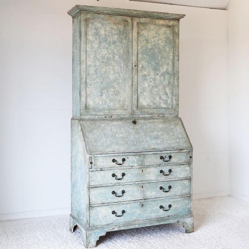 ENGLISH GEORGIAN BUREAU BOOKCASE CIRCA 1820 - ADDITIONAL PHOTO 1