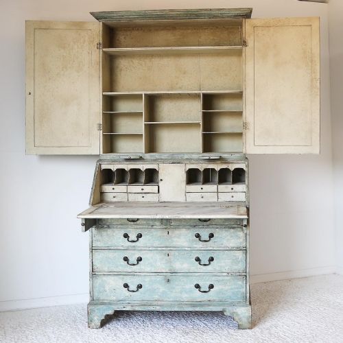 ENGLISH GEORGIAN BUREAU BOOKCASE CIRCA 1820 - ADDITIONAL PHOTO 3