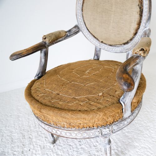18TH CENTURY SWEDISH GUSTAVIAN ARMCHAIR WITH ORIGINAL TIME WORN PAINT - ADDITIONAL PHOTO 12