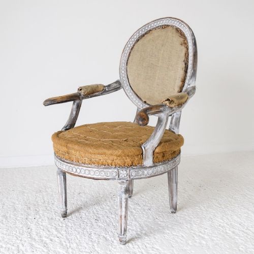 18TH CENTURY SWEDISH GUSTAVIAN ARMCHAIR WITH ORIGINAL TIME WORN PAINT - ADDITIONAL PHOTO 16