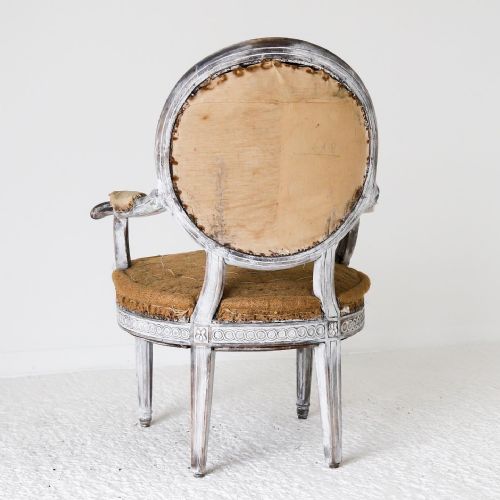 18TH CENTURY SWEDISH GUSTAVIAN ARMCHAIR WITH ORIGINAL TIME WORN PAINT - ADDITIONAL PHOTO 24