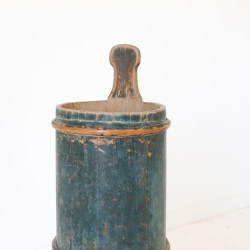 19TH CENTURY TRADITIONAL SWEDISH PAINTED PINE BUTTER CHURN - ADDITIONAL PHOTO 3