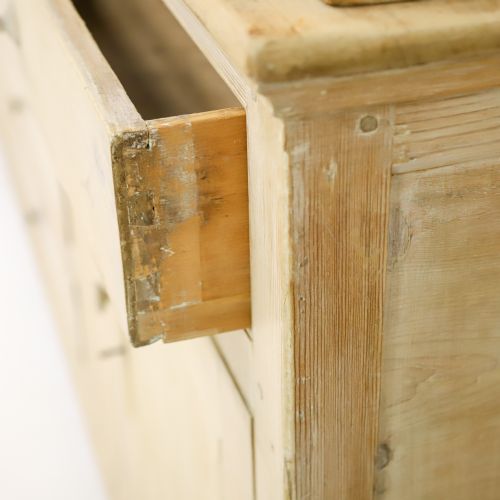 GRAND SCALE ENGLISH 19TH CENTURY COUNTRY HOUSE PINE KITCHEN DRESSER - ADDITIONAL PHOTO 14
