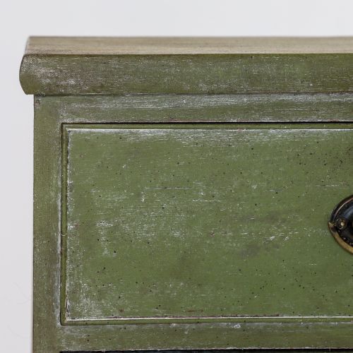 GEORGIAN CHEST OF DRAWERS LATER PAINTED DISTRESSED MOTTLED GREEN - ADDITIONAL PHOTO 5