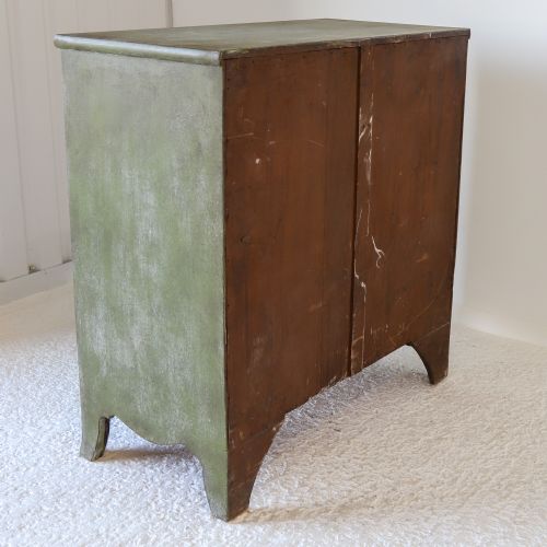GEORGIAN CHEST OF DRAWERS LATER PAINTED DISTRESSED MOTTLED GREEN - ADDITIONAL PHOTO 10