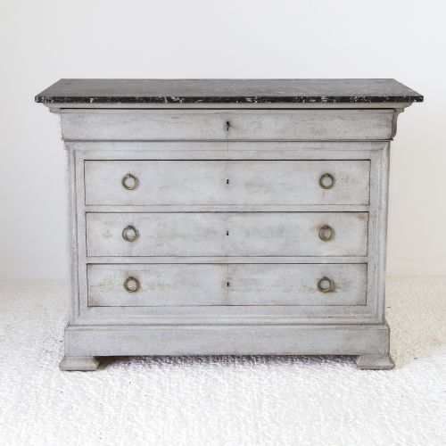 french commode with original marble top c1900 - CATEGORY: ANTIQUE CHEST OF DRAWERS - DATED 19TH CENTURY