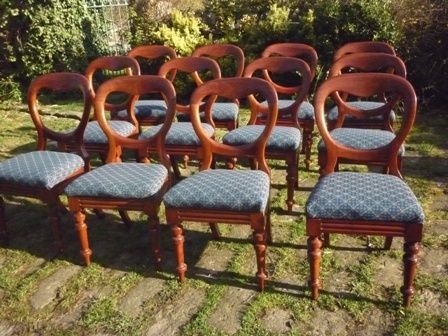 Antique Victorian  Balloon Back Dining Chairs