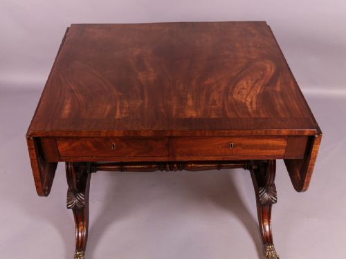 GEORGIAN MAHOGANY SOFA TABLE - ADDITIONAL PHOTO 2
