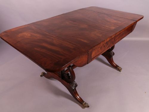 GEORGIAN MAHOGANY SOFA TABLE - ADDITIONAL PHOTO 5