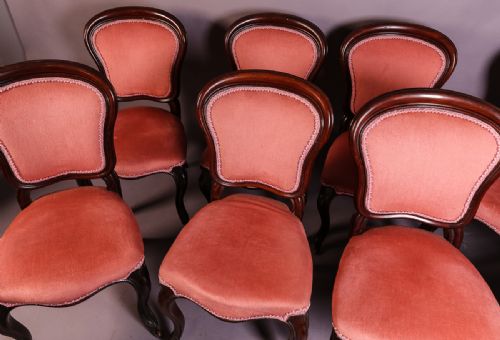 A GOOD SET OF 8 VICTORIAN MAHOGANY DINING CHAIRS - ADDITIONAL PHOTO 2