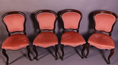 A GOOD SET OF 8 VICTORIAN MAHOGANY DINING CHAIRS - ADDITIONAL PHOTO 3