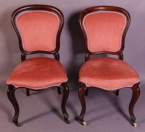 A GOOD SET OF 8 VICTORIAN MAHOGANY DINING CHAIRS - ADDITIONAL PHOTO 6