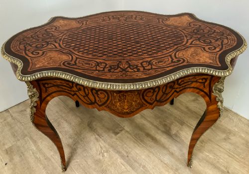 Stunning Quality French Bureau Plat King Wood- Marquetry