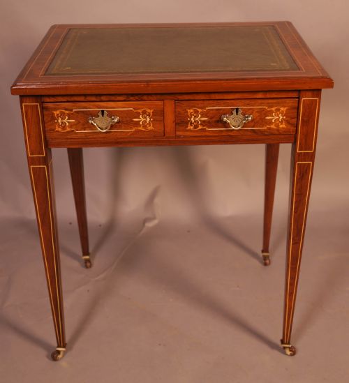 A Small Ladies Writing Table in Rosewood