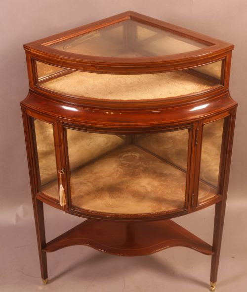 A Rare Victorian Corner Display Cabinet