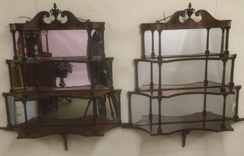 A Rare Matching Pair of Victorian Wall Shelves
