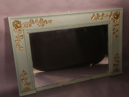 A Large Late 19th Century Overmantle Mirror