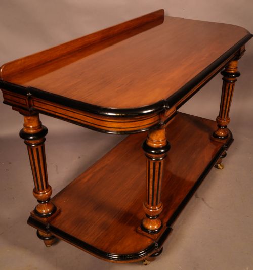 AN AESTHETIC MOVEMENT SERVING TABLE IN WALNUT - ADDITIONAL PHOTO 1