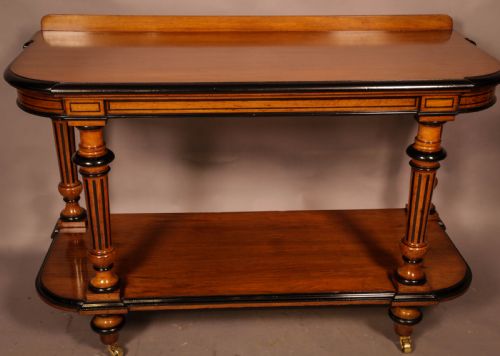 AN AESTHETIC MOVEMENT SERVING TABLE IN WALNUT - ADDITIONAL PHOTO 2