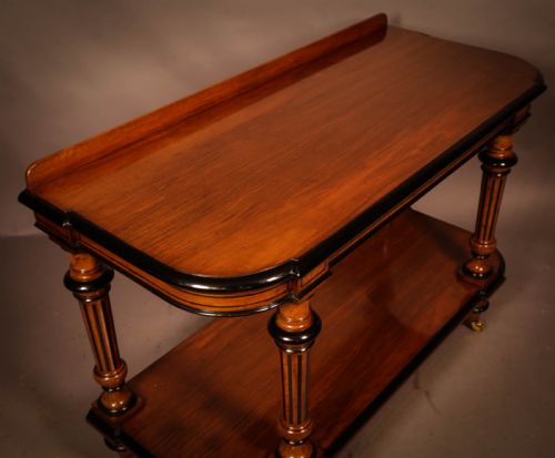 AN AESTHETIC MOVEMENT SERVING TABLE IN WALNUT - ADDITIONAL PHOTO 5
