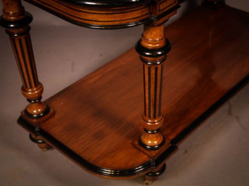 AN AESTHETIC MOVEMENT SERVING TABLE IN WALNUT - ADDITIONAL PHOTO 6