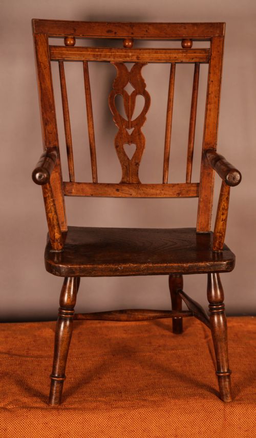 A Rare Childs Mendlesham Chair in Yew Wood