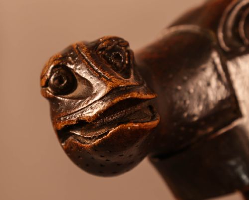 POSSIBLY UNIQUE WINDSOR CHAIR SNAKE HEAD CARVINGS - ADDITIONAL PHOTO 13