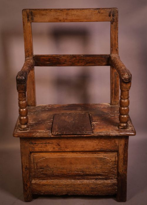 Early Oak Bench with Cupboard
