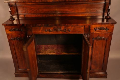A ROSEWOOD CHIFFONIER 4 DOORS VICTORIAN - ADDITIONAL PHOTO 6