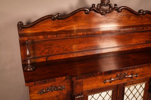 A ROSEWOOD CHIFFONIER 4 DOORS VICTORIAN - ADDITIONAL PHOTO 7