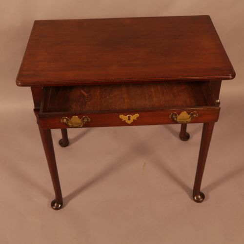 A GEORGE II SINGLE DRAWER SIDE TABLE MAHOGANY - ADDITIONAL PHOTO 2