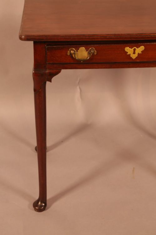 A GEORGE II SINGLE DRAWER SIDE TABLE MAHOGANY - ADDITIONAL PHOTO 3